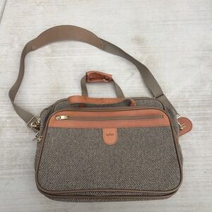 Authentic Vintage Hartmann Tweed Leather Rolling Carry-On Suitcase 22"